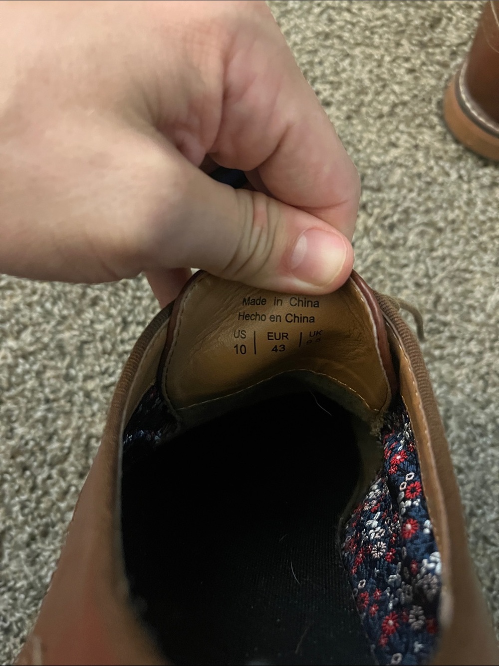 Men's Madden Brown Leather Lace-Up Dress Shoes - Picture 6 of 6